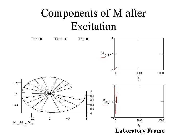 Components of M after Excitation Laboratory Frame 