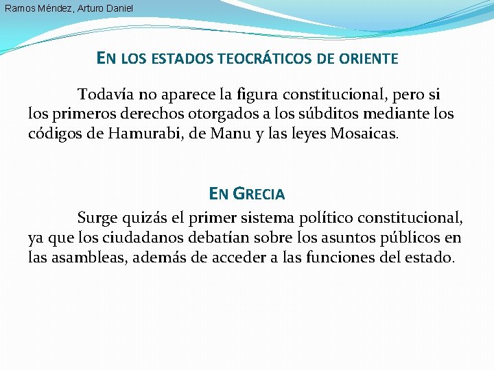 Ramos Méndez, Arturo Daniel EN LOS ESTADOS TEOCRÁTICOS DE ORIENTE Todavía no aparece la