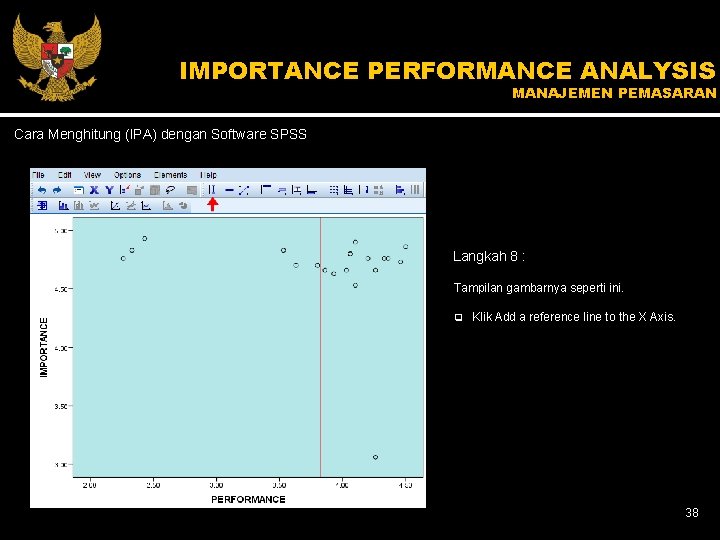 IMPORTANCE PERFORMANCE ANALYSIS MANAJEMEN PEMASARAN Cara Menghitung (IPA) dengan Software SPSS Langkah 8 :