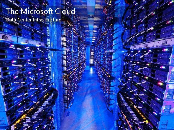 The Microsoft Cloud Data Center Infrastructure 