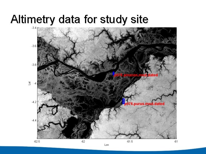Altimetry data for study site 