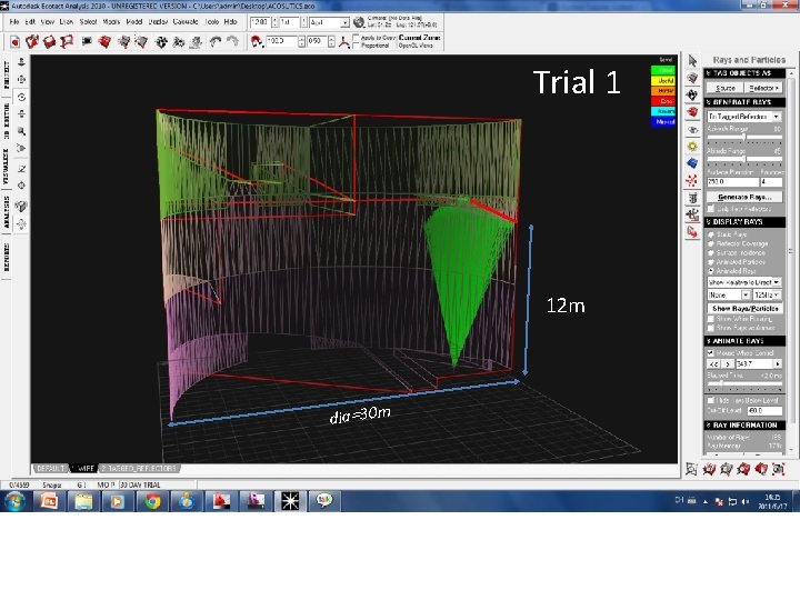 Trial 1 12 m dia=30 m Trial 1 12 m dia=30 m