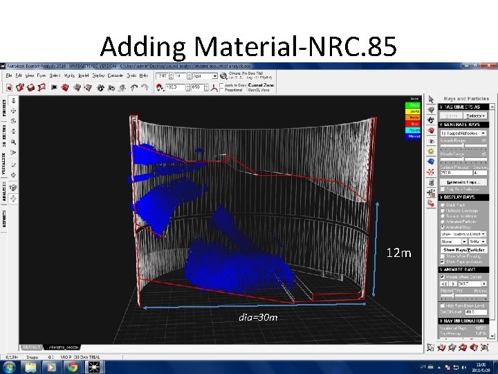 Adding Material-NRC. 85 12 m dia=30 m Adding Material-NRC. 85 12 m dia=30 m