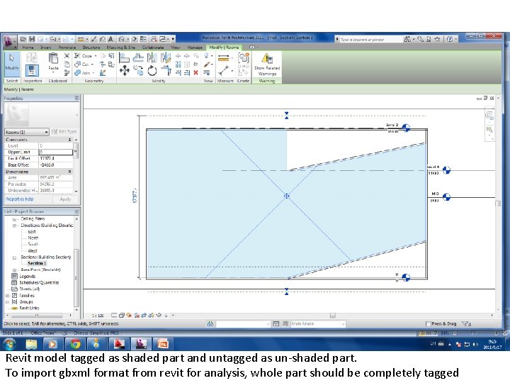 Revit model tagged as shaded part and untagged as un-shaded part. To import gbxml Revit model tagged as shaded part and untagged as un-shaded part. To import gbxml