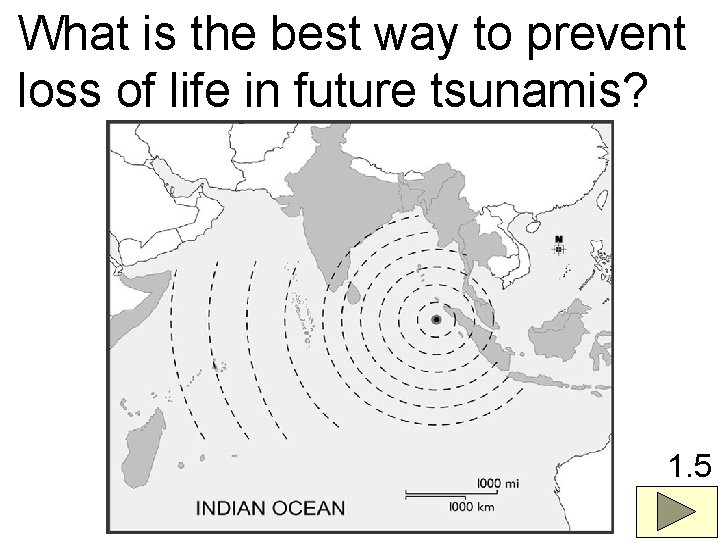 What is the best way to prevent loss of life in future tsunamis? 1.