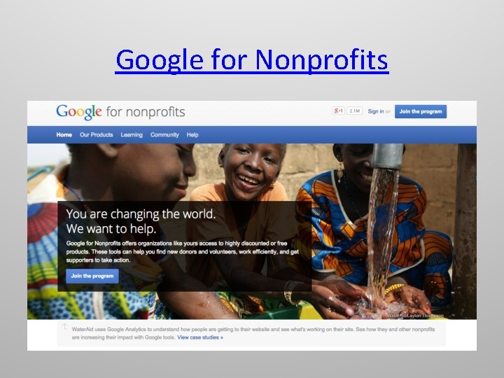 Google for Nonprofits 