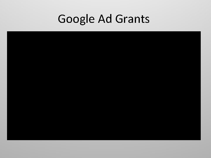 Google Ad Grants 