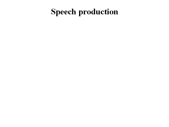 Speech production 