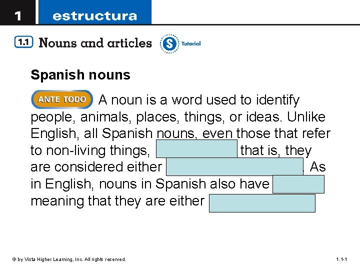 Spanish nouns A noun is a word used to identify people, animals, places, things,