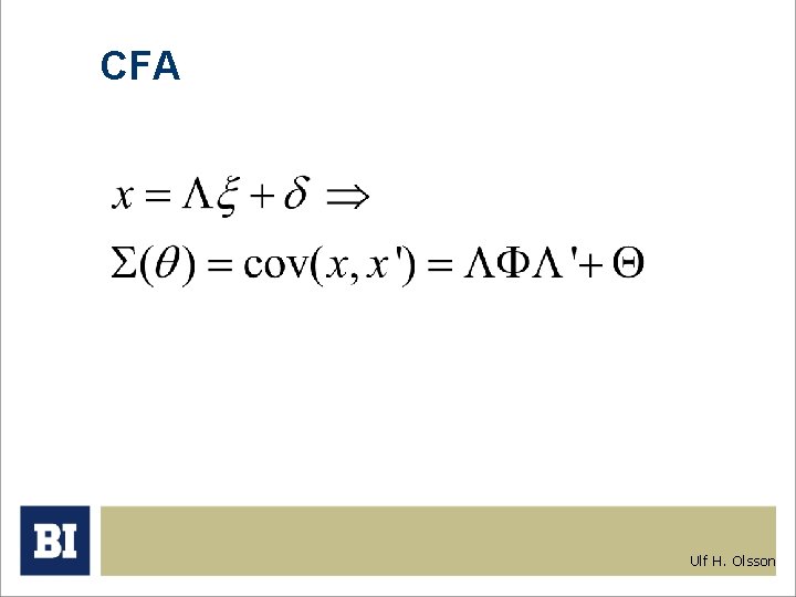 CFA Ulf H. Olsson CFA Ulf H. Olsson