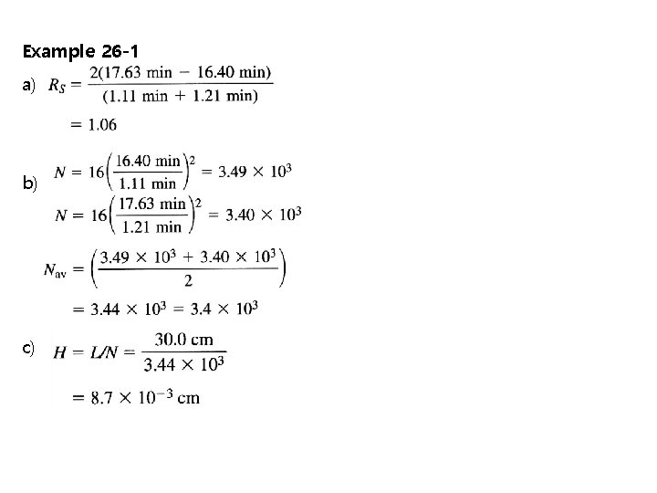 Example 26 -1 a) b) c) 