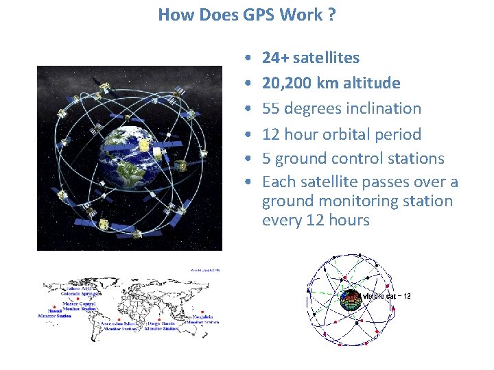 How Does GPS Work ? • • • 24+ satellites 20, 200 km altitude