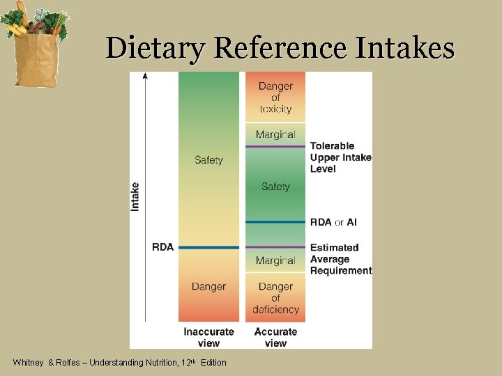 Dietary Reference Intakes Whitney & Rolfes – Understanding Nutrition, 12 th Edition 
