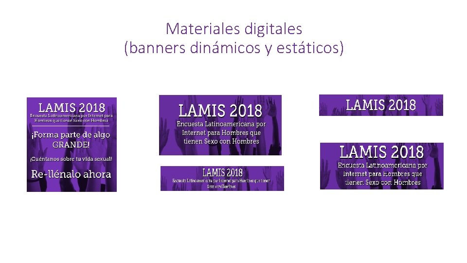 Materiales digitales (banners dinámicos y estáticos) 