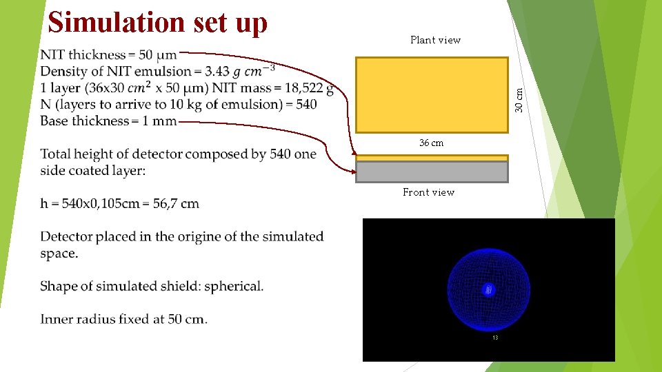 Plant view 30 cm Simulation set up 36 cm Front view 13 Plant view 30 cm Simulation set up 36 cm Front view 13