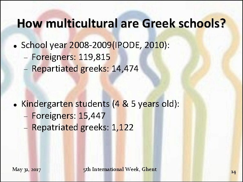 How multicultural are Greek schools? School year 2008 -2009(IPODE, 2010): Foreigners: 119, 815 Repartiated