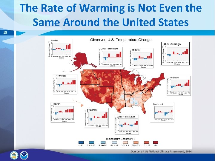 The Rate of Warming is Not Even the Same Around the United States 15 The Rate of Warming is Not Even the Same Around the United States 15