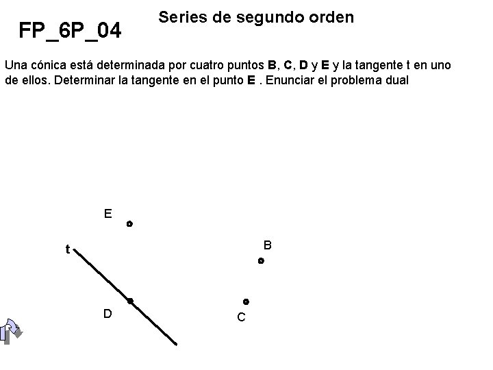 FP_6 P_04 Series de segundo orden Una cónica está determinada por cuatro puntos B,