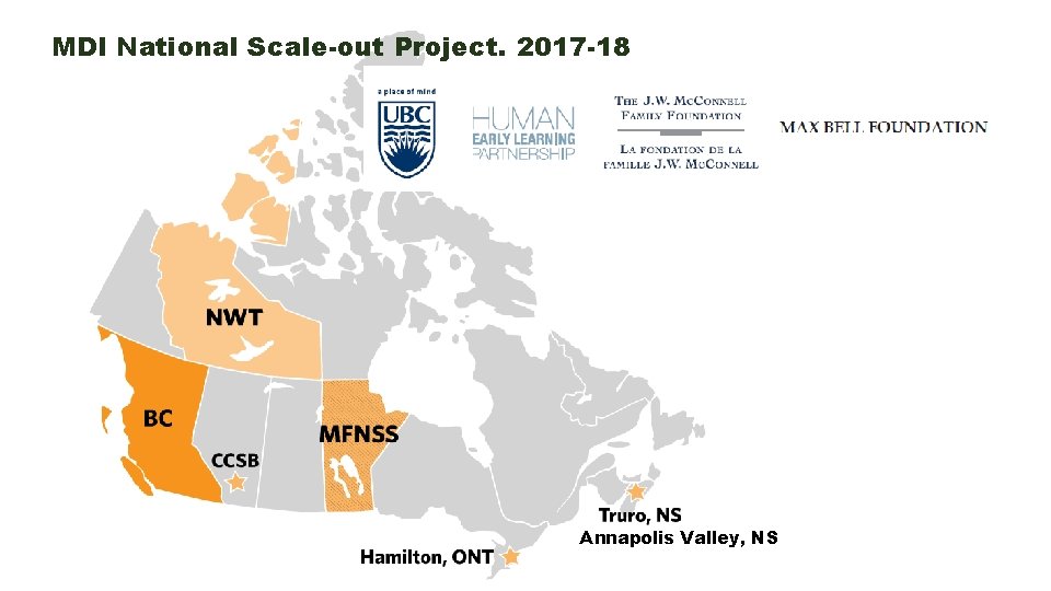 MDI National Scale-out Project. 2017 -18 Annapolis Valley, NS MDI National Scale-out Project. 2017 -18 Annapolis Valley, NS