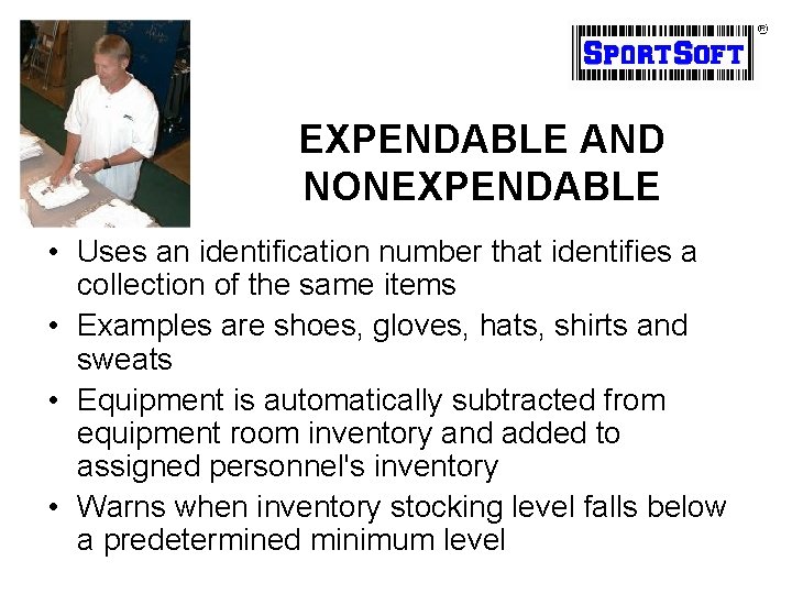 EXPENDABLE AND NONEXPENDABLE • Uses an identification number that identifies a collection of the EXPENDABLE AND NONEXPENDABLE • Uses an identification number that identifies a collection of the
