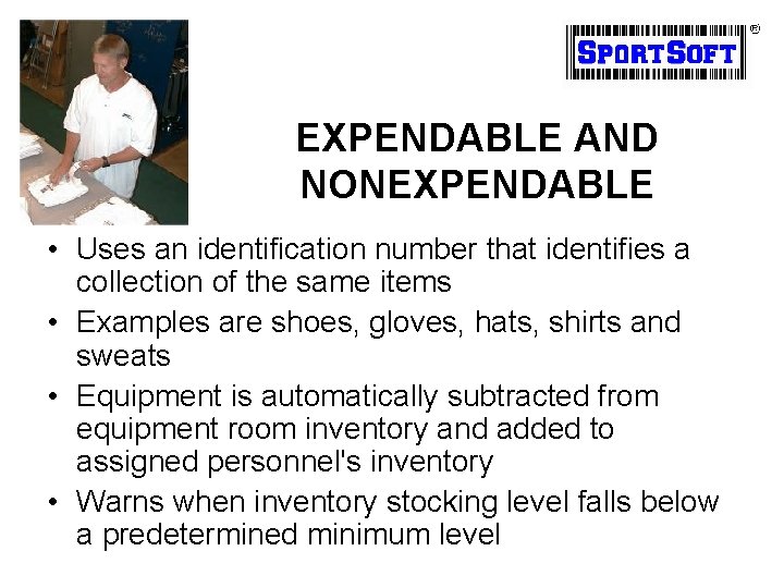 EXPENDABLE AND NONEXPENDABLE • Uses an identification number that identifies a collection of the