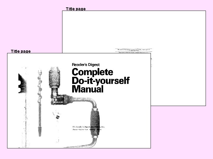 Title page verso Title page 