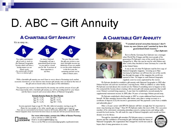 D. ABC – Gift Annuity 