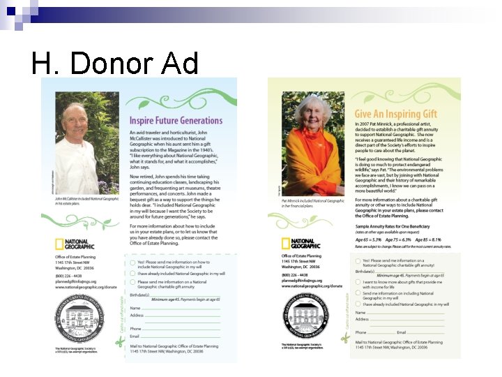 H. Donor Ad 