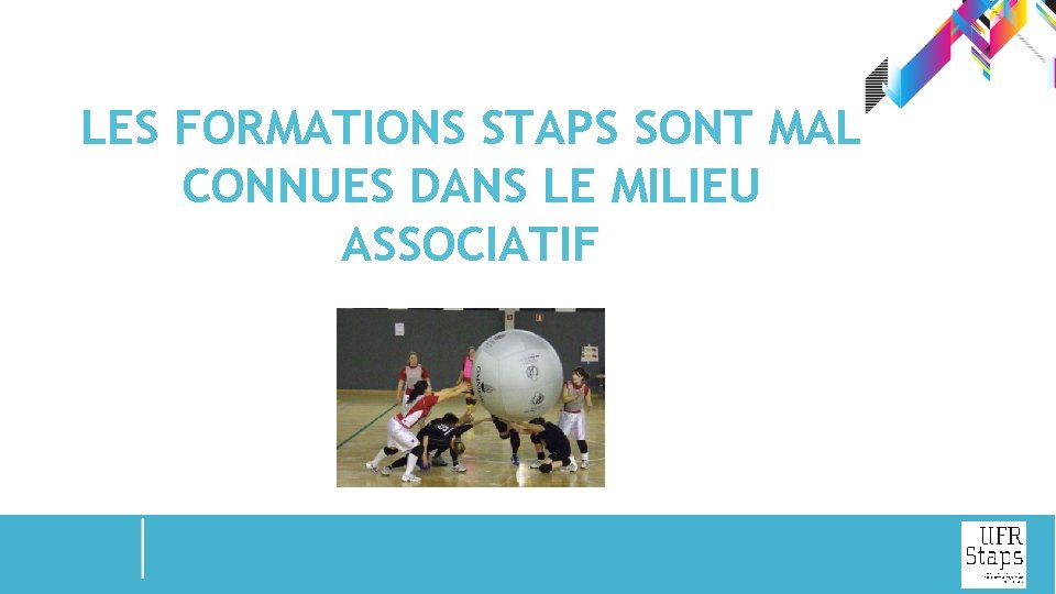 LES FORMATIONS STAPS SONT MAL CONNUES DANS LE MILIEU ASSOCIATIF 