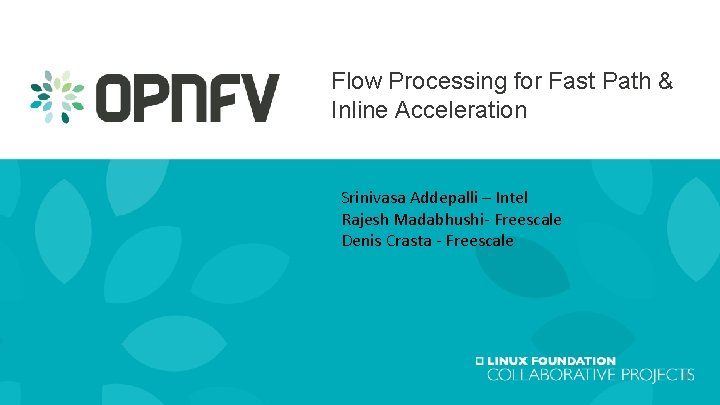 Flow Processing for Fast Path Inline Acceleration Srinivasa