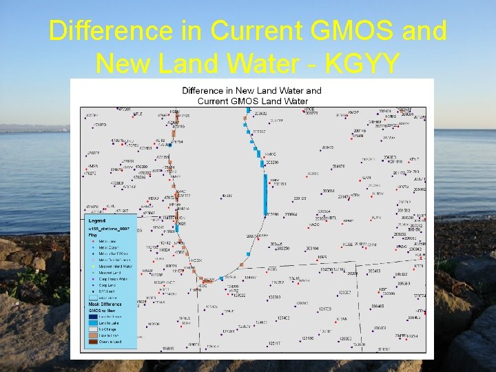 Difference in Current GMOS and New Land Water - KGYY 