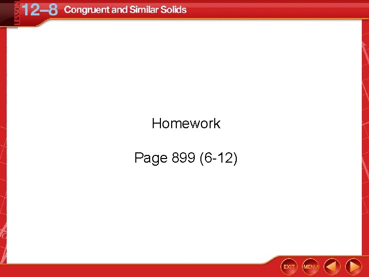 Homework Page 899 (6 -12) 