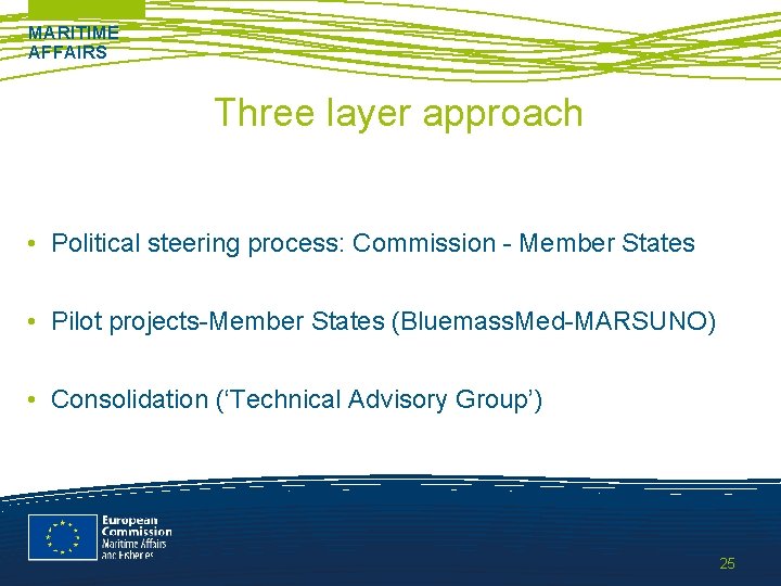 MARITIME AFFAIRS Three layer approach • Political steering process: Commission - Member States •