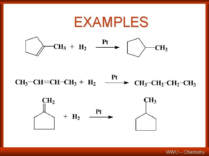 EXAMPLES WWU -- Chemistry 