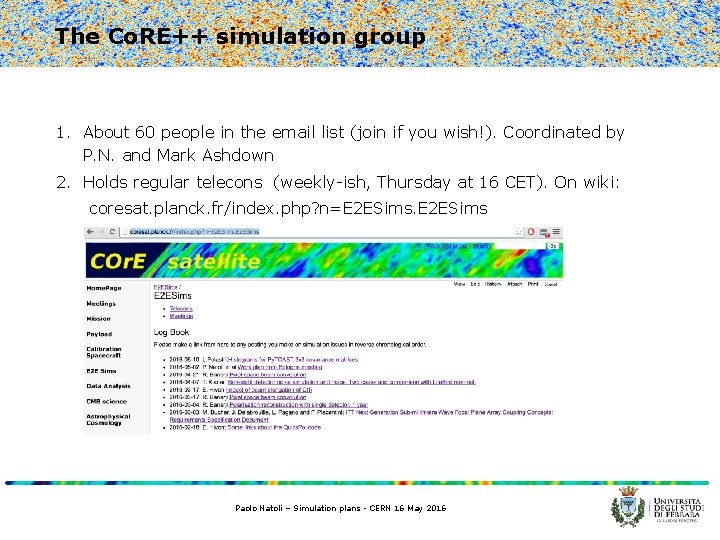 The Co. RE++ simulation group 1. About 60 people in the email list (join