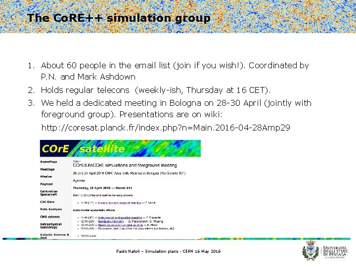 The Co. RE++ simulation group 1. About 60 people in the email list (join