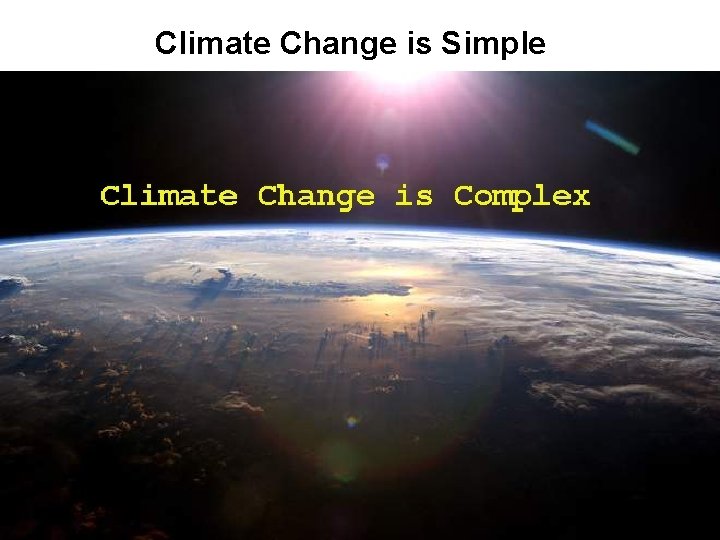Climate Change is Simple 