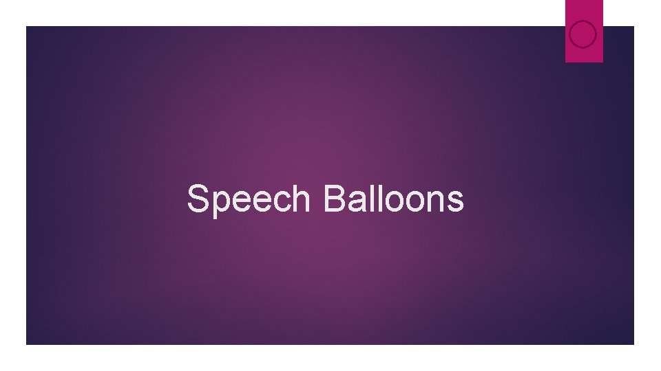 Speech Balloons Speech Balloons