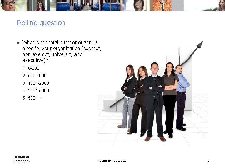 Polling question ► What is the total number of annual hires for your organization