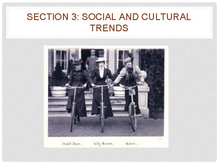 SECTION 3: SOCIAL AND CULTURAL TRENDS 