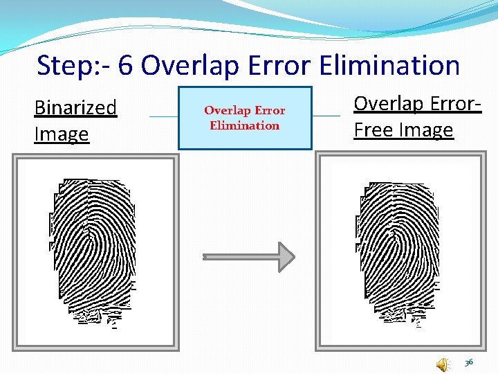 Step: - 6 Overlap Error Elimination Binarized Image Overlap Error Elimination Overlap Error. Free