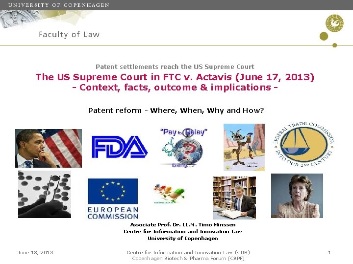 Patent settlements reach the US Supreme Court The US Supreme Court in FTC v.