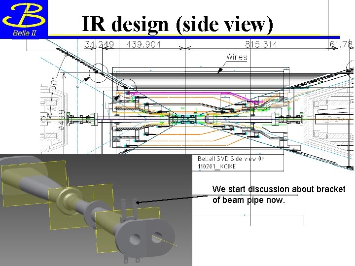 IR design (side view) We start discussion about bracket of beam pipe now. 