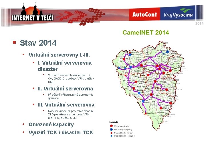 § Stav 2014 • Virtuální serverovny I. -III. • I. Virtuální serverovna disaster • § Stav 2014 • Virtuální serverovny I. -III. • I. Virtuální serverovna disaster •