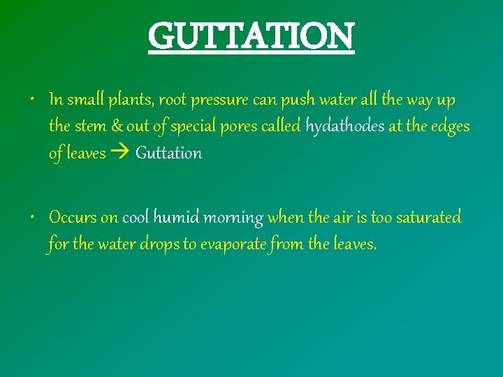 BIOLOGY FORM 5 CHAPTER 1 TRANSPORT PREPARED BY
