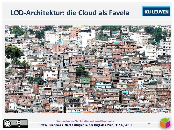 LOD-Architektur: die Cloud als Favela Semantische Nachhaltigkeit und Kontrolle Stefan Gradmann, Nachhaltigkeit in der