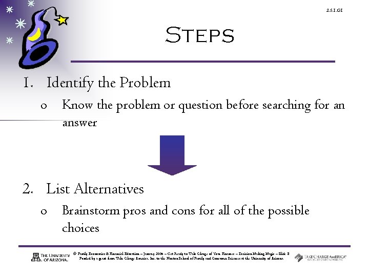 2. 5. 1. G 1 Steps 1. Identify the Problem o Know the problem