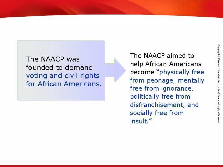 TEKS 8 C: Calculate percent composition and empirical and molecular formulas. The NAACP was