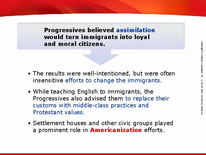 TEKS 8 C: Calculate percent composition and empirical and molecular formulas. Progressives believed assimilation