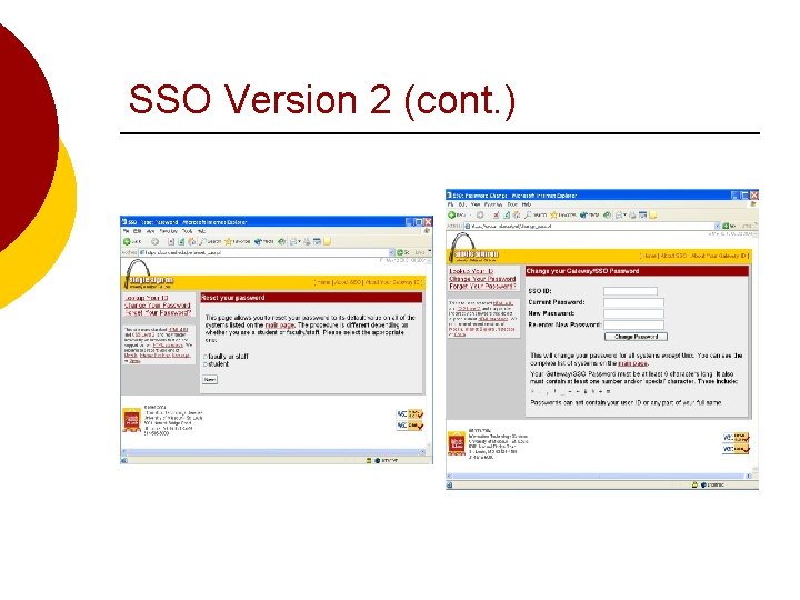 SSO Version 2 (cont. ) 